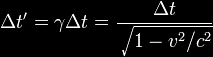 Time Dilation Formula